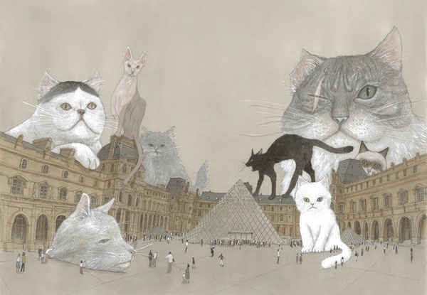 松本大洋／『ルーヴルの猫』　-(C)MATSUMOTO Taiyou / Shogakukan / Futuropolis / Musee du Louvre editions