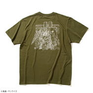 「STRICT-G『機動戦士ガンダムUC』半袖Tシャツ」クシャトリヤ・リペアード柄（カーキ）各4,730円（税込）（C）創通・サンライズ