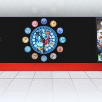 「キングダム ハーツ」のステンドグラスクロックが新宿駅に登場 展示後はプレゼント 画像