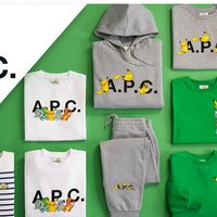 『ポケモン』と仏ファッションブランド「A.P.C.」がコラボ！ピカチュウや初代御三家をデザインしたアパレルが多数ラインナップ 画像