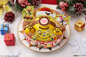 ミニオンがクリスマスケーキに！チョコペン＆ピックでデコレーション楽しもう 画像