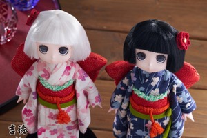 「鬼灯の冷徹」双子の座敷童・一子＆二子が“日本人形フィギュア”に♪ 伝統的な市松人形の技法を用い、200体限定製作 画像
