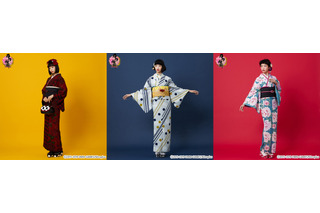 「刀剣乱舞」加州清光、鶴丸国永、歌仙兼定イメージの着物が登場！帯にはこんのすけの足跡も♪ 画像