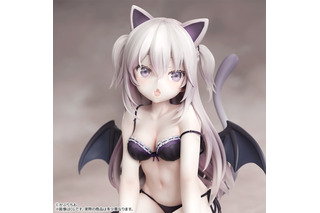 猫耳しっぽ＆サキュバスの“にゃきゅばす”爆誕！イラストレーター・かぷりちおの「にゃQバス」が下着姿でフィギュア化 画像