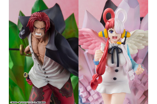 「ONE PIECE FILM RED」シャンクス＆ウタが背中合わせのフィギュアに♪360度楽しめるビネット風台座付き 画像