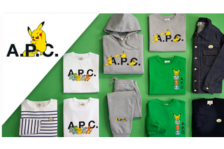 『ポケモン』と仏ファッションブランド「A.P.C.」がコラボ！ピカチュウや初代御三家をデザインしたアパレルが多数ラインナップ 画像