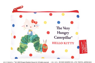 「はらぺこあおむし×ハローキティ」コラボアートが懐かし＆可愛い♪ ポーチや巾着、縫製アソートコレクション登場 画像