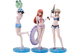 このHENTAI！「シュタゲ」牧瀬紅莉栖、椎名まゆり、阿万音鈴羽…大胆水着姿でフィギュア化♪ 3体セット販売も！ 画像