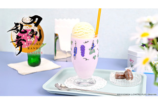 「刀剣乱舞」三日月宗近、髭切＆膝丸らがフルーツとたわむれる姿がかわいい♪ 鬼頭祈コラボの“レトログラス”が登場 画像