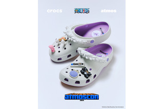 「ワンピース」“解放のドラム”が鳴り響く！ギア5のルフィが足元に宿るatmos×Crocsトリプルコラボのクロッグ登場 画像