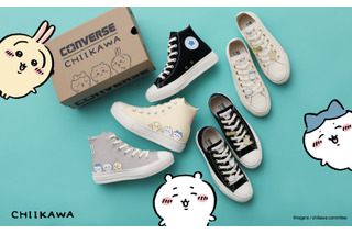 「ちいかわ」×コンバースコラボ第2弾♪ ハチワレ、うさぎの様子がいつもと違う…？左右のデザインにも注目！ 画像