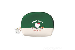 ハローキティと珈琲館が初コラボ！ カフェの制服を着たキティ＆ミミィがデザインされた巾着バッグやポーチが登場 画像