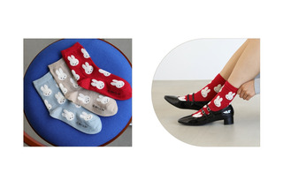 ミッフィー、ふわもこ靴下があったか＆さりげなキュート♪「ミッフィー」×「靴下屋」コラボ 画像