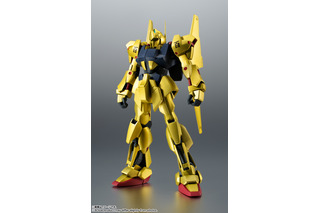 シンプルな武装とスタイリッシュな造形に惚れ惚れ！金色に輝く「百式」が立体化！特徴的な4種類の頭部センサーも付属 画像