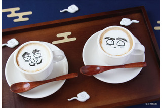 「忍たま乱太郎」山田先生＆土井先生のたましいラテ!? 原作・落第忍者乱太郎のコラボメニューに舌つづみ♪ 「原画展」は1月25日まで【宮城県石巻市】 画像