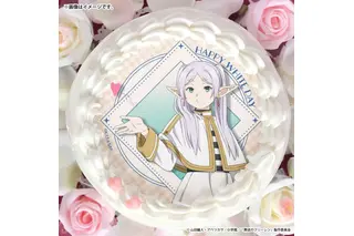 “投げキッスだよ”「葬送のフリーレン」あのシーンのフリーレンを大胆にデザイン！ 缶バッジ付きホワイトデースイーツ登場 画像