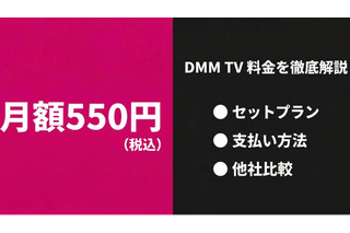 DMM TVの料金を徹底解説！月額550円の内容と他社比較まとめ 画像