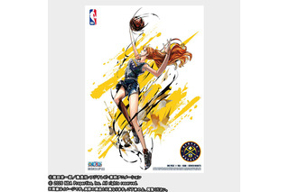 「ワンピース」ナミ、ヤマトら華麗にバスケ！エネルはディフェンス!? “NBAコラボ”ステッカー＆ポスターセット予約受付中【4月15日23時まで】 画像