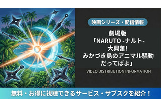「劇場版 NARUTO -ナルト- 大興奮!みかづき島のアニマル騒動だってばよ」配信はどこで見れる？サービス比較 画像
