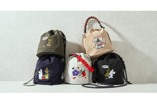 ムーミン、リトルミイ、スナフキンの大人かわいい巾着バッグ登場！世界観を刺繍で表現☆ 画像