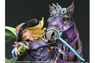 ピザ・モッツァレラ♪「ジョジョ」ジャイロ・ツェペリ＆愛馬ヴァルキリーが大型スタチュー化☆ 全高約31センチ！ 画像