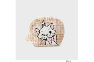 「ディズニー」マリーちゃんの華やかで上品な“大人かわいい”雑貨登場♪ ツィードポーチ・リップケース・トート 画像
