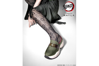 「鬼滅の刃」日輪刀の鍔をイメージした装飾が和の美しさを放つ―「MAYLA」厚底ローファースニーカー登場 画像