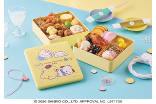 ゆるっとサンリオキャラのお重箱で登場♪ 紀文限定デザイン「サンリオキャラクターズのおせち詰合せ」が予約受付中！ 画像
