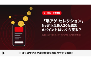 「爆アゲ セレクション」Netflixは最大20％還元｜対象プランと解約の注意点 画像