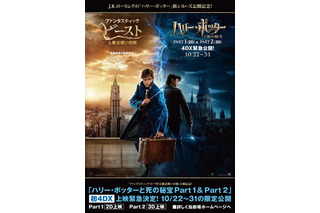 『ハリー・ポッターと死の秘宝』4DX上映決定　主人公が並ぶポスターも公開 画像