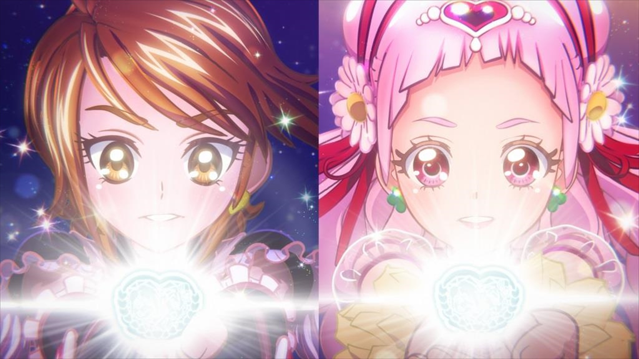 映画プリキュア」キュアエール＆キュアブラックの“ミライクリスタル”が