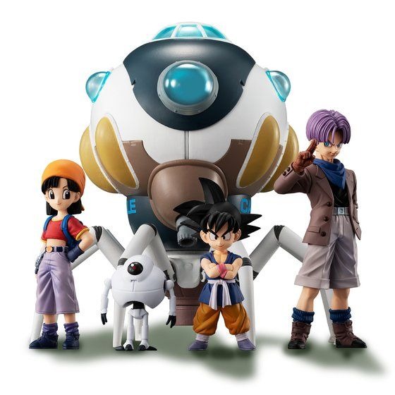 ドラゴンボールGT」悟空、パン、トランクス、ギルに宇宙船のフィギュア 