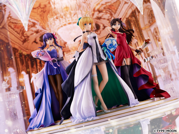 Fate/stay night」セイバー、遠坂凛、間桐桜が気品溢れるドレス姿で 