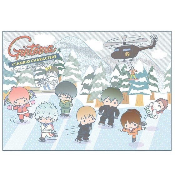 銀魂×サンリオ」キャラが楽しくスケート♪ Tシャツ、ポーチ、トート