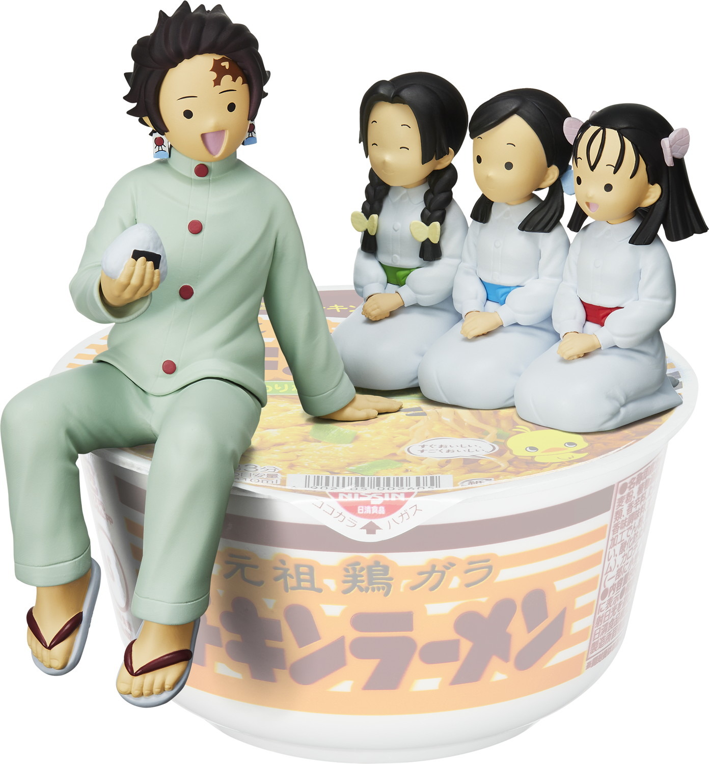 鬼滅の刃」炭治郎、禰豆子らの名シーン（？）が“フタどめ”フィギュア化！ 「チキンラーメン」コラボ | アニメ！アニメ！