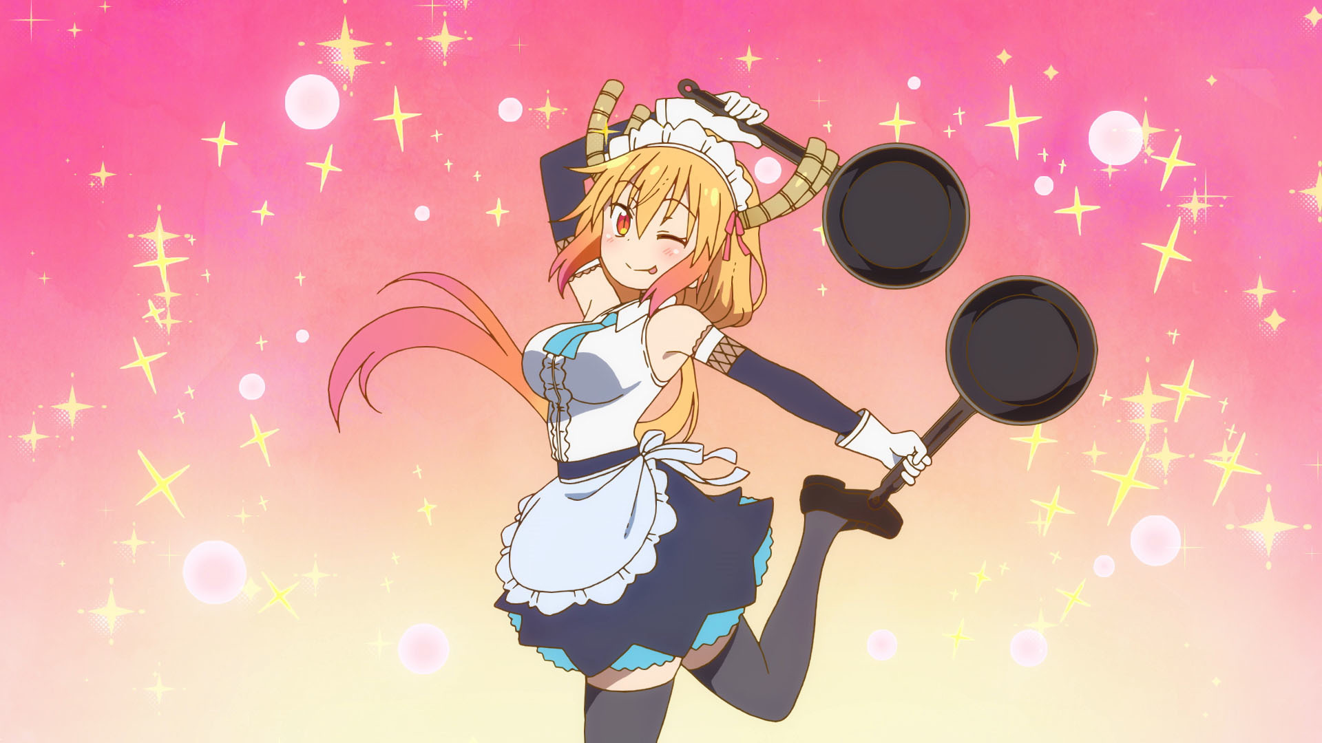 小林さんちのメイドラゴンS」トールは、新オープンのメイド喫茶に