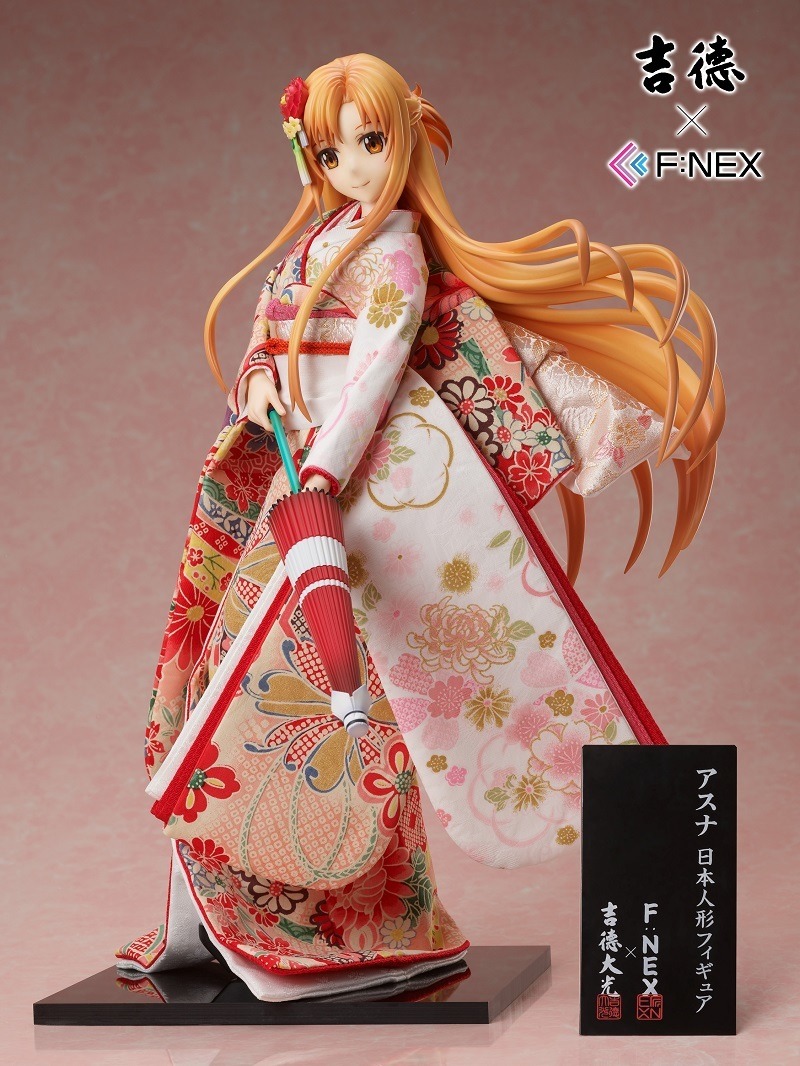 SAO」華やかな着物をまとい、剣を和傘に変えた“アスナ”の日本人形 