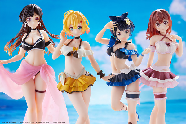 夏だ！水着だ！「かのかり」千鶴、麻美、瑠夏、墨の魅力的な水着 