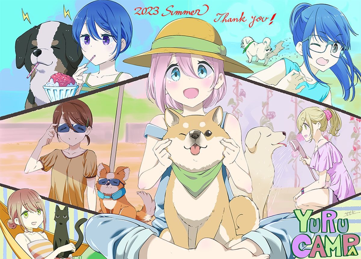 ゆるキャン 各務原なでしこ 松ぼっくりキャンプ場 1周年記念 缶バッジ