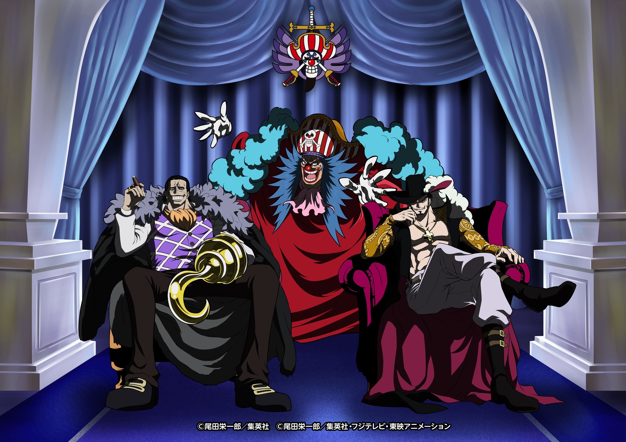 ワンピース」バギー＆クロコダイル＆ミホークの“CROSS GUILD”の 