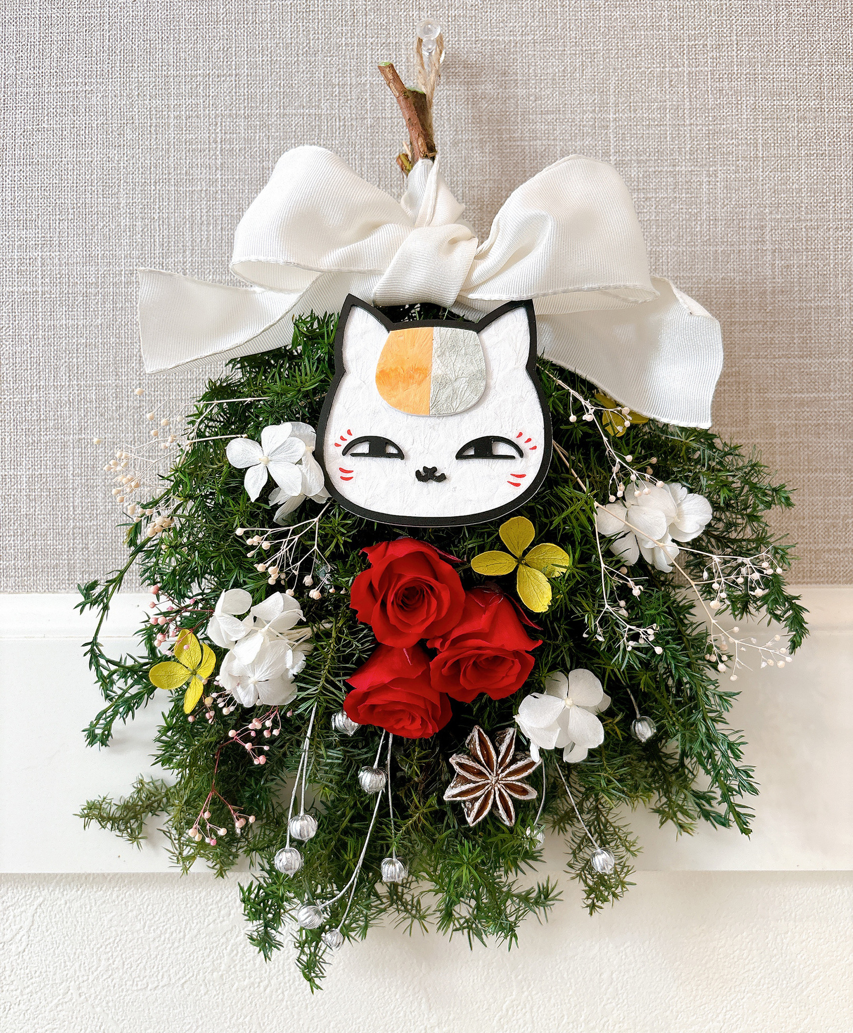 夏目友人帳」ニャンコ先生と斑が幸運を呼び込む“スワッグ”に♪ 人気の