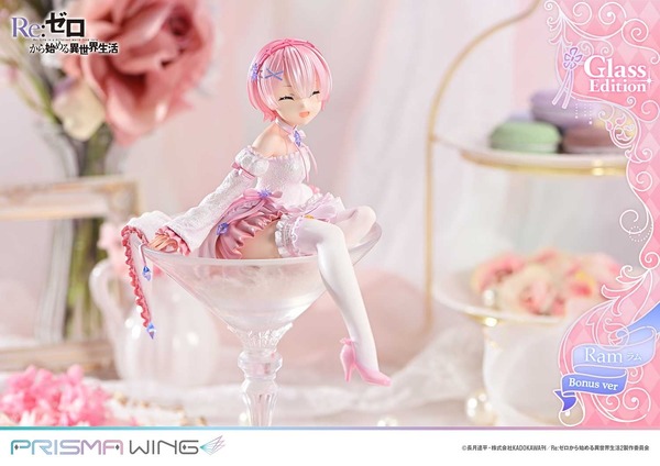 リゼロ もう十分かわいいもの ラムがドレス姿でグラスの上にちょこん エレガントなフィギュア登場