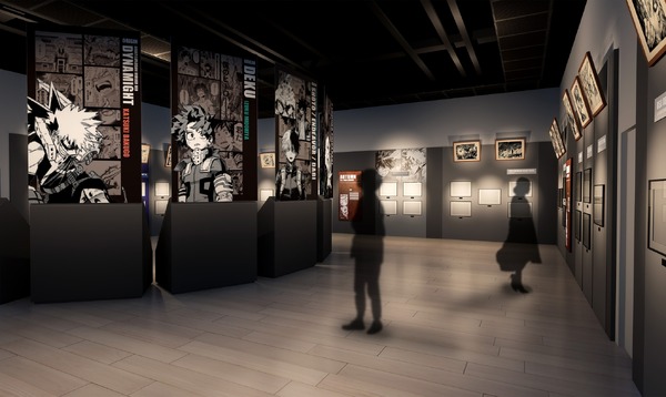 ヒロアカ」原画展、等身大“黒デク”フィギュアや直筆原稿も…展示エリア 