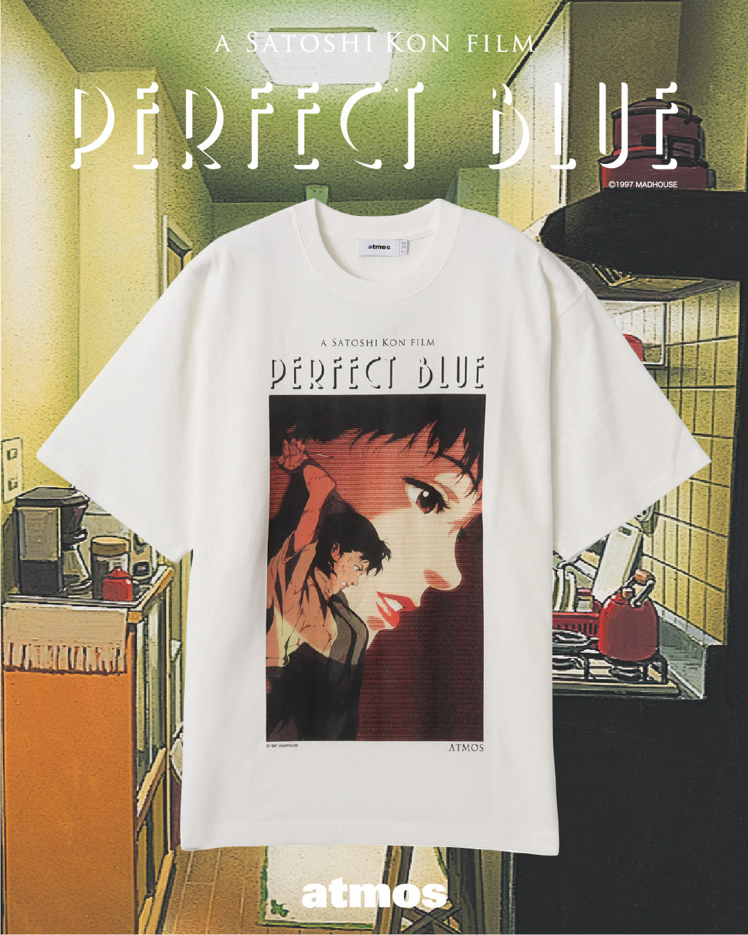 PERFECT BLUE パーフェクトブルー 今敏 Tシャツ XLサイズ ラスト PERFECT BLUE パーフェクトブルー 今敏 Tシャツ XLサイズ ラスト