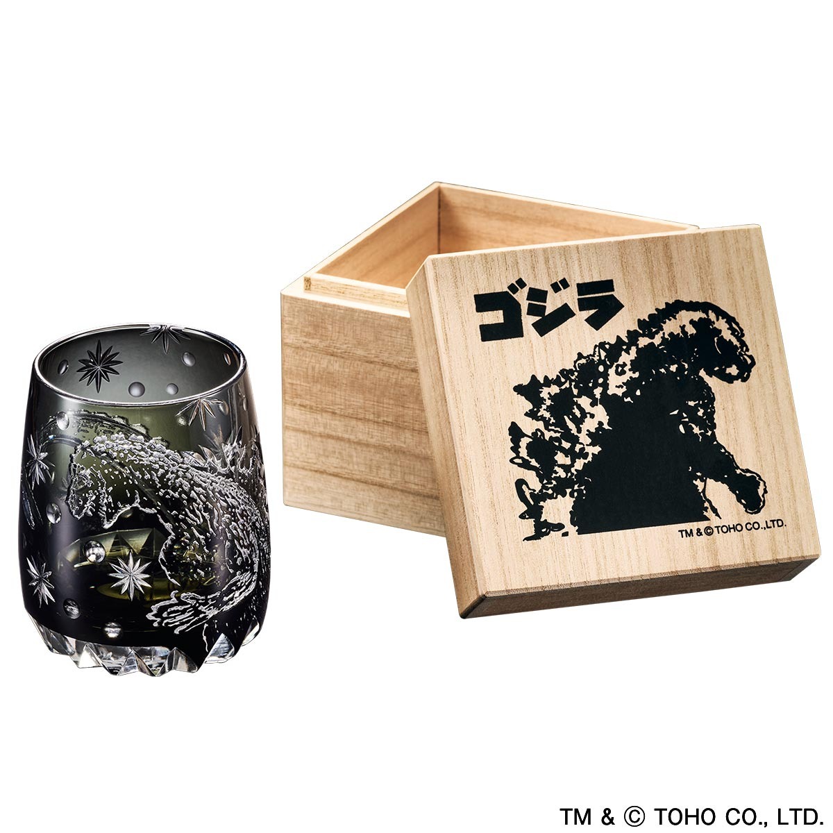 ゴジラ」の強靭な皮膚、鋭利な爪も表現！700個限定江戸切子