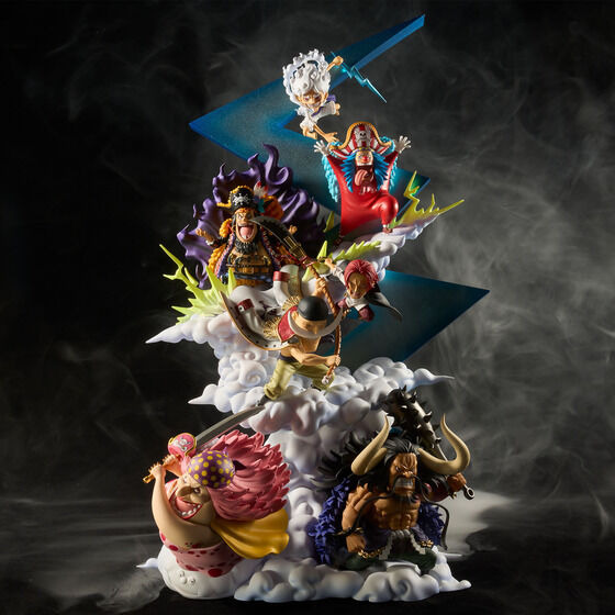 ワンピース フィギュアセット 四皇 ルフィ シャンクス バギー 黒ひげ ワンピース」ルフィ、シャンクス、バギー、白ひげ…“新旧四皇”が