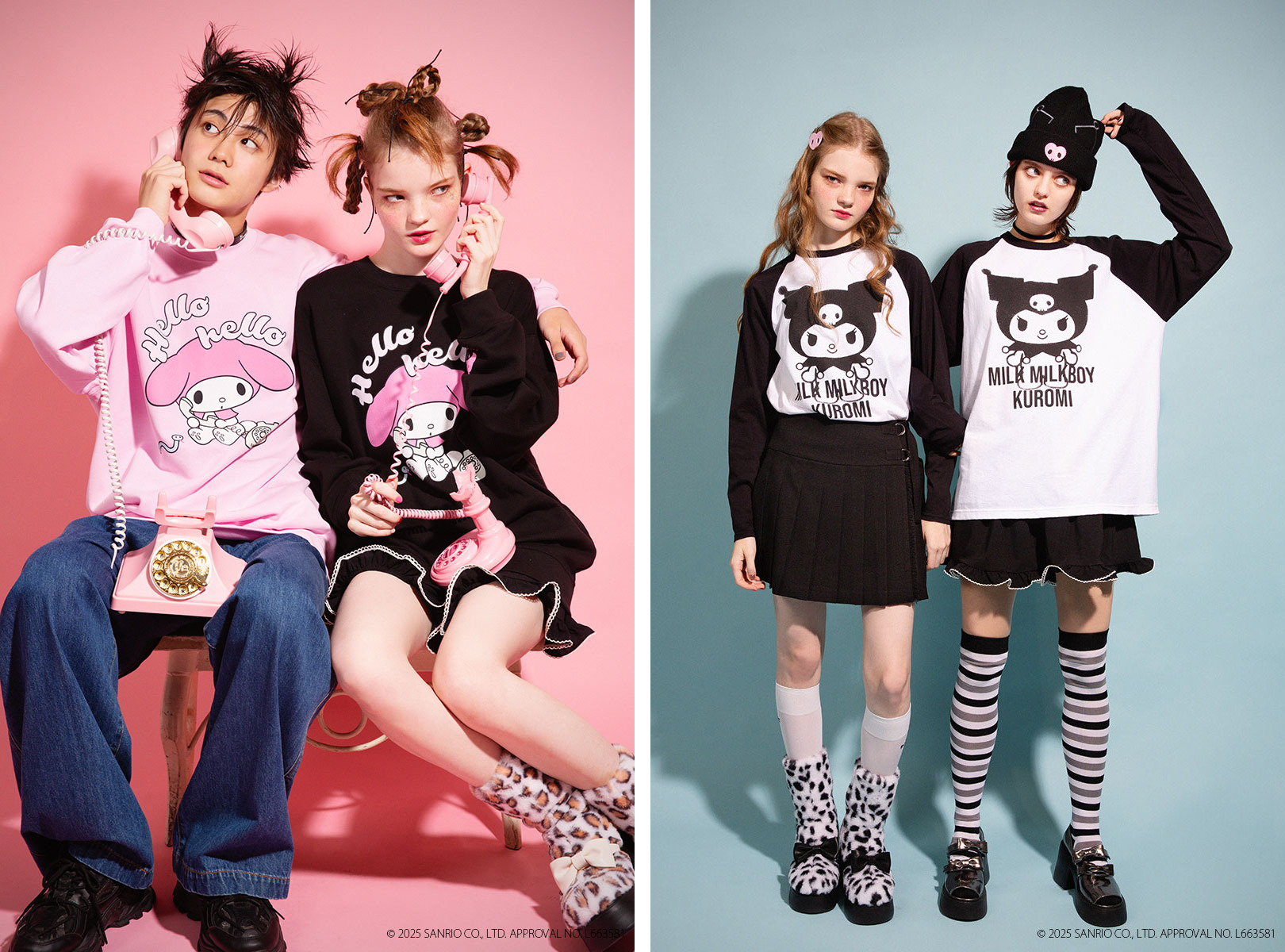 サンリオ」マイメロ＆クロミの、ガーリーワンピやユニセックスシャツ