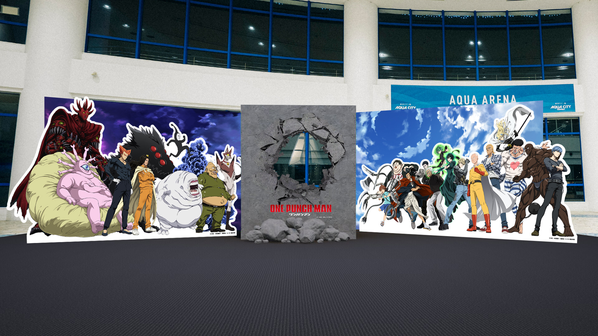 ワンパンマン 第3期」ヒーローと怪人たちが集結！限定グッズ&フォト