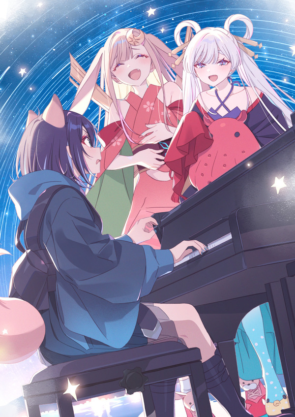 幸せそうな彩葉とかぐやとヤチヨにほっこり♪ 「超かぐや姫！」全国100 