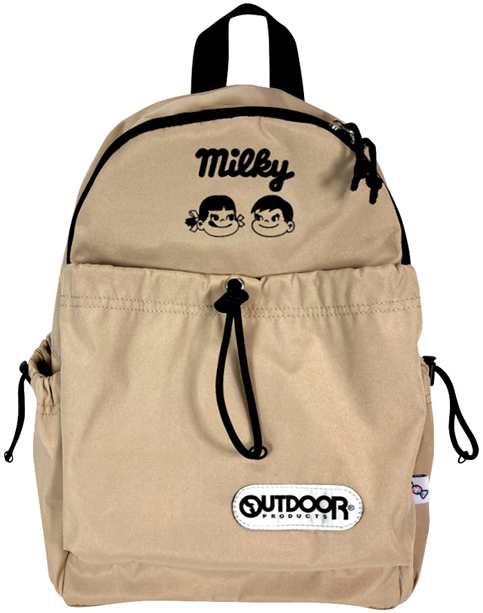 ミルキー」ペコちゃんと春のお出かけ♪ 「OUTDOOR」コラボでリュック